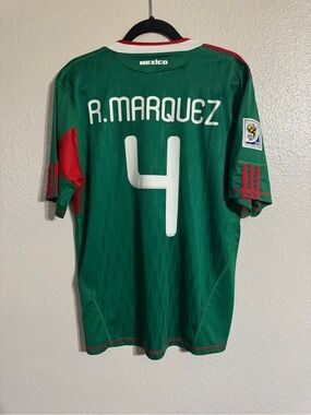 Mexico 2010 Rafa Marquez World Cup home green soccer jersey